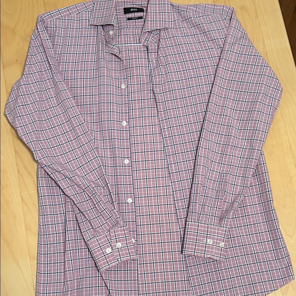 Lot of five 5 men’s unisex dress button down shirts small slim fit luxury brands